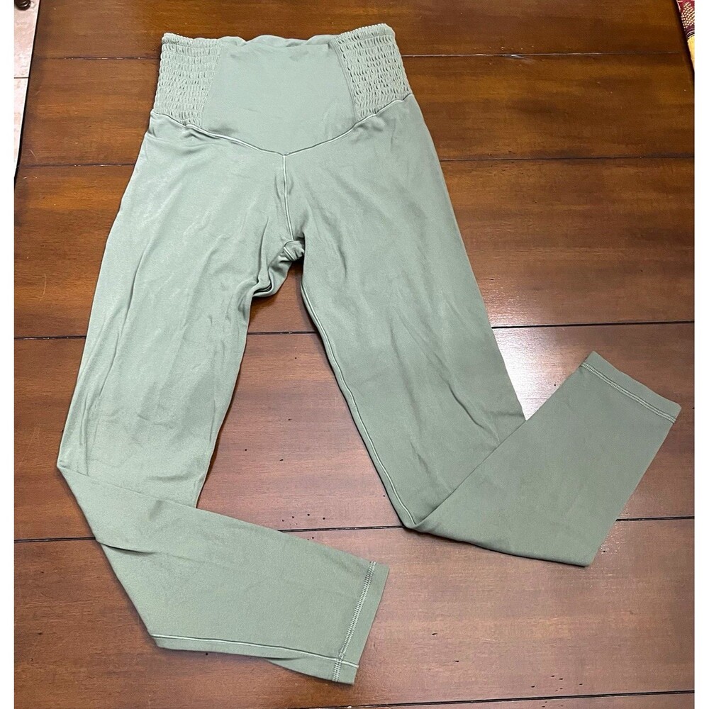 OFFLINE by Aerie Real Me High Rise 7/8 Legging Size M sage Smocked Waist